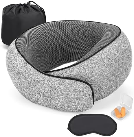 Travel Pillows for Airplanes,Travel Neck Pillow,Neck Pillow Airplane,Travel Neck Pillows for Airplanes, Memory Foam Travel Pillow,Neck Pillow for Traveling Suitable for Airplanes Offices and Cars