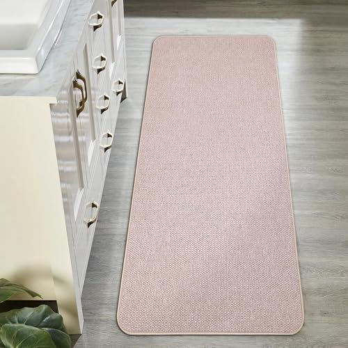 Bath Mat,Ultra Thin Bathroom Runner Rugs,Large Bath Mats for Bathroom,Quick Dry,Non-Slip,Machine Washable,Low Pile,Bath Rug,Shower Outside,Sink,Home Decor Accessories.Beige,2'x5'(24x60inch)