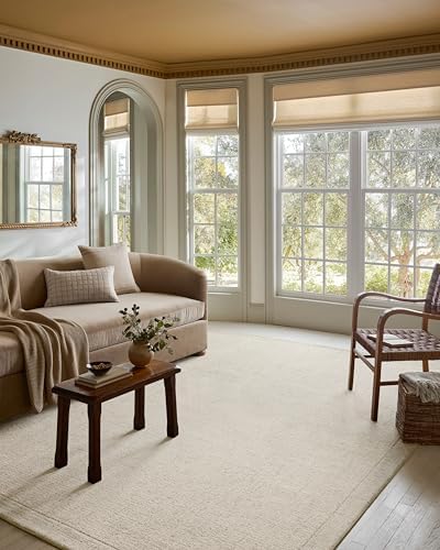 Loloi Magnolia Home by Joanna Gaines Henley Collection HNY-01 Ivory/Smoke 8'-6" x 11'-6" Area Rug