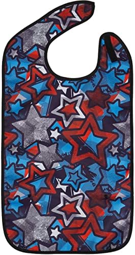 Adult Bibs for Eating: Reusable with Crumb Catcher Pocket - For Men and Women