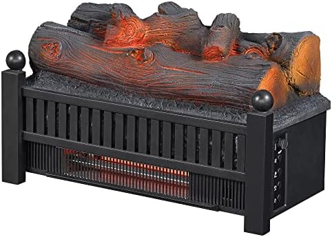 duraflameยฎ Electric Log Set 1,000 Sq Ft Infrared Heater, Faux Logs Insert with LED Flames for Existing Fireplaces, Crackling Sounds, Remote Control Included