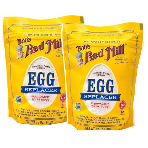 (Pack of 2) Vegan Egg Replacer, Equivalent to 34 Eggs, Non-GMO, Gluten Free, (12 oz each, Total: 24 oz)