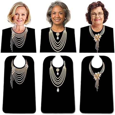 Adult Bibs with Crumb Catcher, Washable and Adjustable Adult Bibs for Women Men Elderly Seniors