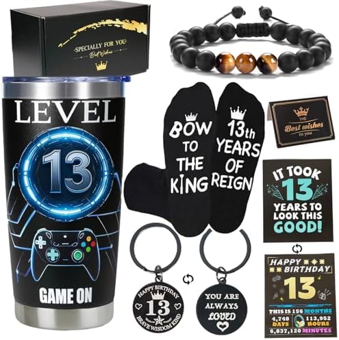 13 Year Old Boy Gifts, 13th Birthday Gifts Decorations for Son, Gamer Gifts for Teenage Boy, Christmas Gift for Kids, Nephew, Grandson, Brother