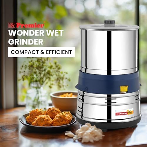 Premier Small Wonder Table Top Wet Grinder 1.5 Liter,110 volts with coconut scrapper and atta kneader