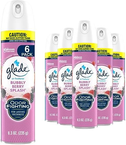Glade Air Freshener Room Spray, Bubbly Berry Splash, 8.3 oz, 6 Count