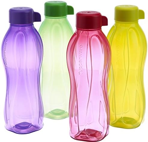 Tupperware Eco Sports 1 Litre Aqua Safe Water Bottle ( Set of 4) 32 Oz