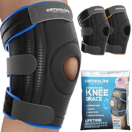 Knee Brace for Women and Men – Compression Knee Sleeve for Meniscus Tear, ACL, Arthritis Pain Relief, Knee Pain Support with Patella Pad for Fast Recovery & Optimal Support (Blue, Large)