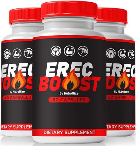 (3 Pack) ErecBoost, ErecBoost Pills, Official ErecBoost Original Capsules for Energy & Overall Health, ErecBoost Pastillas, ErecBoost En Capsulas (180 Capsules)