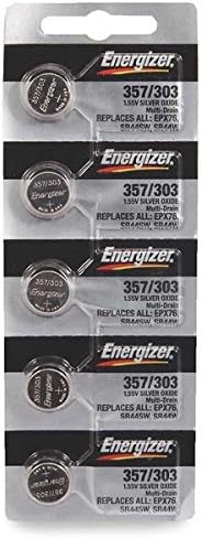Energizer 357/303 Silver Oxide Battery: Card of 5