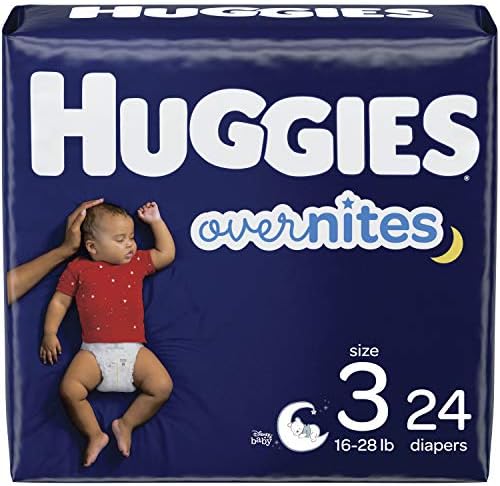 Nighttime Baby Diapers Size 3, 24 Ct, Huggies Overnites