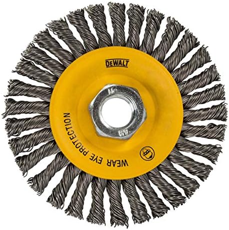 DEWALT DW49202B 6-1/2-Inch by 5/8-Inch-11 HP .020 Carbon Stringer Wire Wheel, 6-Pack