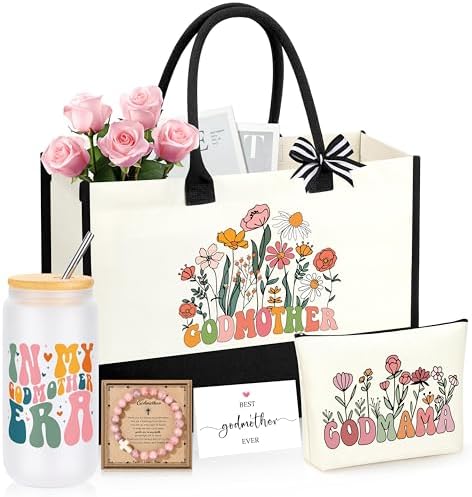Godmother Proposal Gift, Will You Be My Godmother from GodChild, Mothers Day Christmas Birthday Gifts for Godmom Gifts Ideas Basket Set of 5