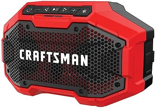 CRAFTSMAN V20 Wireless Portable Bluetooth Speaker, Tool Only (CMCR001B), Red
