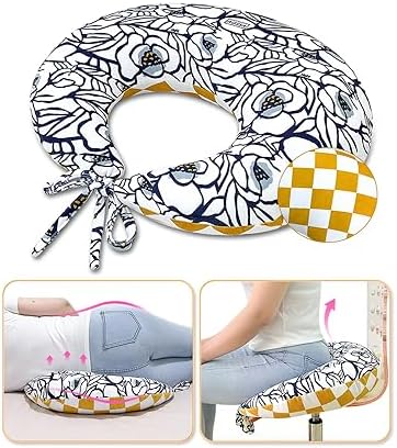 AOSSA BBL Pillow After Surgery for Sleeping Sitting, Booty Butt Pillows, Brazilian Butt Lift Post Surgery Recovery, Driving Donut Pillow, Foam Seat Support Hip Cushion for Chair Bed BBL Wedge Pillow