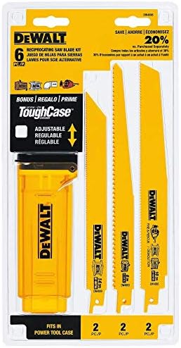 DEWALT Reciprocating Saw Blades, Bi-Metal, 6-Piece Set (DW4896)