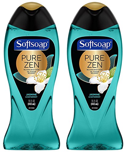 Pure Zen Relaxing Body Wash - Jasmine & Watermint, 15 Fluid Ounce Each (Pack of 2)