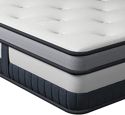 Vesgantti Twin Mattress 10 Inch Innerspring Multilayer Hybrid Single Mattress - Ergonomic Design with Memory Foam and Pocket Spring Mattresses Twin Size - Box Top Series Medium Firm Feel