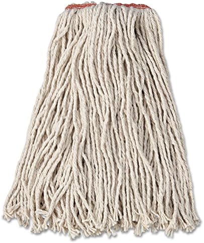Rubbermaid Commercial Products Premium Cut-End Cotton Mop, 16-Ounce, 1-Inch Headband, Heavy Duty Wet Mop for Floor Cleaning Office/School/Stadium/Bathroom, Pack of 12