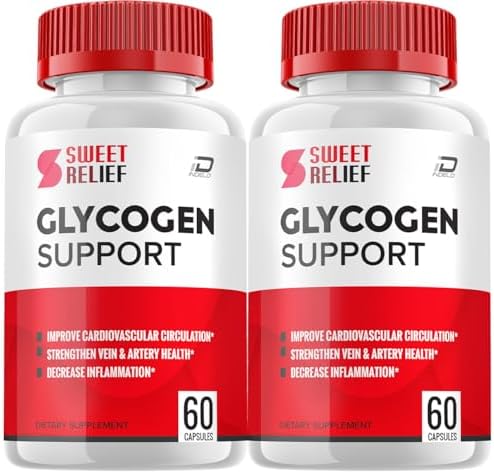Sweet Relief Glycogen Support Capsules Supplement - SweetRelief Optimizer Advanced Formula, Sweet Relief Supplement, SweetRelief Booster Reviews,Glycogen Supplement (2 Pack - 120 Capsules)