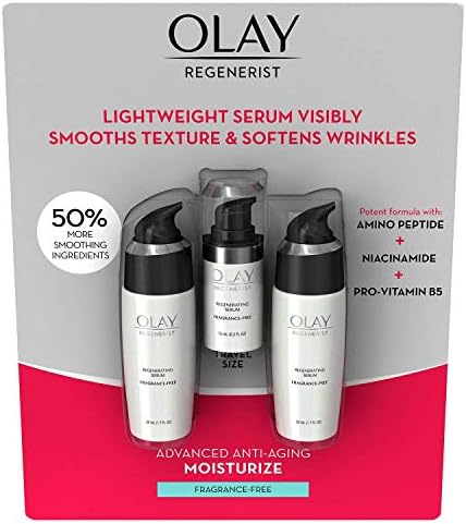 Olay Regenerist Regenerating Serum, Fragrance-Free - 3 Piece set(Total 3.9 Oz)
