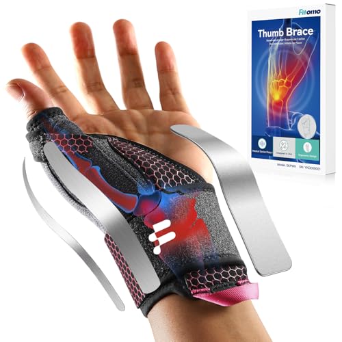 Thumb Brace with Palm Support, Carpal Tunnel, De Quervain's Tenosynovitis, Tendonitis, Arthritis Support, Thumb Splint for Pain Relief, Women and Men (Left Hand, S/M)