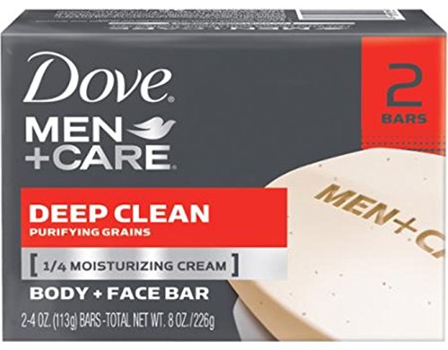 Dove Men+Care Body & Face Bar, Deep Clean 4.25 oz bars, 2 ea (Pack of 10)