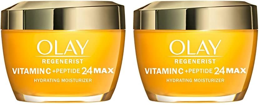 Olay Regenerist Vitamin C + Peptide 24 MAX Face Moisturizer, 1.7 oz (Pack of 2)