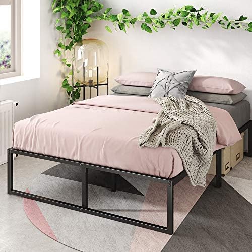 ZINUS Lorelai 14 Inch Metal Platform Bed Frame, Mattress Foundation with Steel Slat Support, No Box Spring Needed, Easy Assembly, Queen