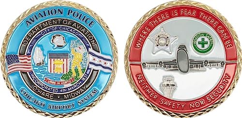 Chicago Department of Aviation Police Challenge Coin: Standard, Size: 2"