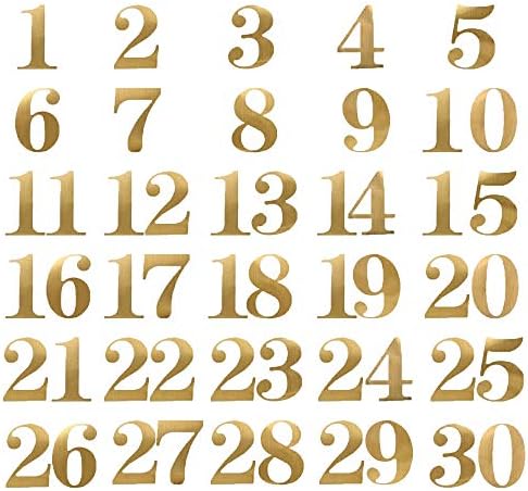 1-30 Wedding Party Number Stickers for Table Card Accessories Decorative self-adhensive Number Sticker