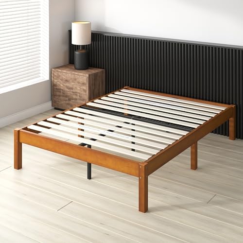 ZINUS Ellie 14 Inch King Bamboo Platform Bed Frame, Wood Slat Support, No Box Spring Needed, Easy Assembly, Brown