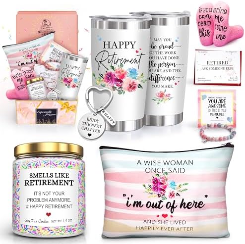 Retirement Gifts for Women 2025-Happy Retirement Gifts for Retirees,Teachers,Coworker,Nurses,Mom,Grandma,Unique Retired 20OZ Tumbler Gift Ideas for Coworkers Office & Family