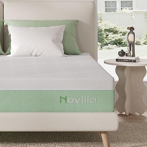Novilla 10 Inch Twin Mattress, Gel Memory Foam Mattress Twin Size in a Box for Pressure Relieving & Back Support & Cool Night Comfort, CertiPUR-US Certified
