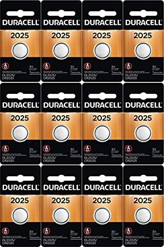 12-Pack Duracell 2025 Batteries 3.0 Volt Lithium Coin Button