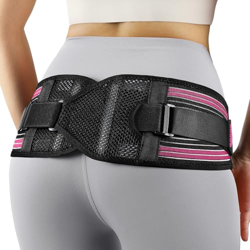 X-Shape Hip Brace - SI Joint & Sacroiliac Support Belt for Sciatica Pain Relief, Postpartum Recovery, Pelvic Stabilization - Breathable Two-Panel Design with 4 silicone strips (Adjustable, S)