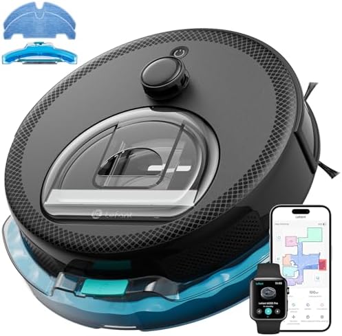 Lefant LiDAR Robot Vacuum and Mop, 450ml Visible Dustbin, Upgraded 190° PSD Obstacle Avoidance, Customized Cleaning, Multi-Floor Mapping, 150 Mins Runtime, WiFi/Alexa/APP, Pet Hair & Carpets, M330 Pro