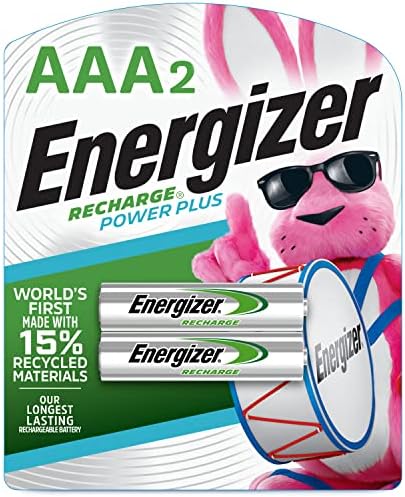Energizer AAA Batteries, Pre-Charged Triple A Rechargeable Batteries, 2 Count