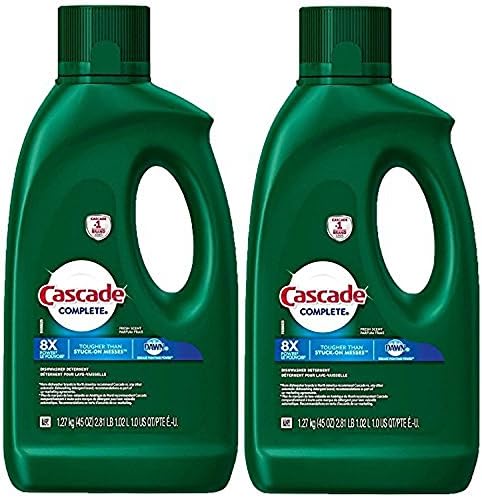 Cascade Complete Gel Dishwasher Detergent, Fresh Scent, 2 Packs of 45 Ounces