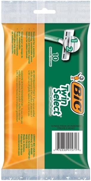 Bic Twin Select Mens Razors, 10 Count (Pack of 5)