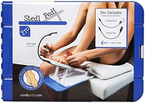 Pro - Professional Home Pedicure Kit - Pro Includes Lit Magnifier, Drying Fan, and Task Light - Paint Nails with Ease Using Pedi Assistant Tool - DIY for Women of All Ages