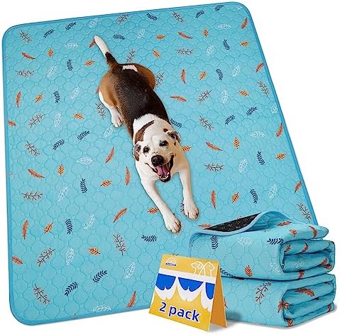 Washable Pee Pads for Dogs Extra Large 36" x 72" 2-Pack, Reusable Puppy Pads Pet Training Pads, Waterproof Dog Pee Pads for Crate, Whelping Pad, Non-Slip Protects Against Urine Leakage