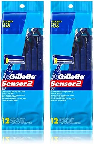 Gillette Sensor2 Disposable Razors 12 ea.(Pack of 2)