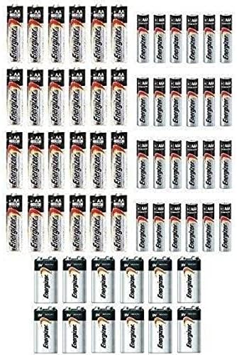 COMBO 24x AA + 24x AAA + 12x 9v Energizer Max Alkaline E91/E92/E522 Batteries Made in USA Exp. 2023 or later for AA and AAA ((Bulk Packaging), and 5 years shelf life for 9v Batteries