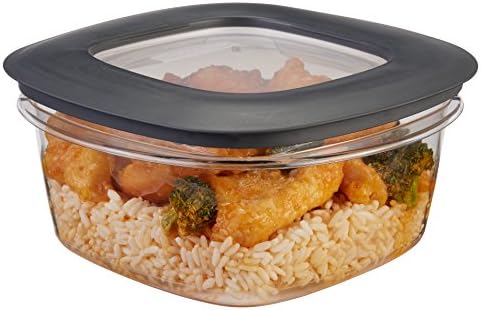 Rubbermaid Premier Easy Find Lids 5-Cup Meal Prep and Food Storage Container, Grey |BPA-Free & Stain Resistant