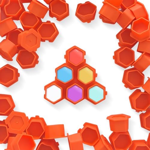 Tattoo Ink Caps Disposable Silicone Pigment Cup 200Pcs/Set Tattoo Ink Holder Suitable for Tattooing Makeup Painting (Orange)