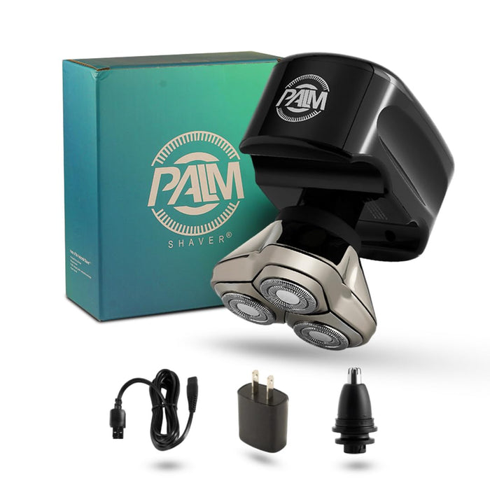 Skull Shaver Palm Shaver for Men: Best Bald Head & Face Shaver, Waterproof, Cordless, Gift Item, Travel-Friendly - A Perfect Shaver for Bald Men/Women
