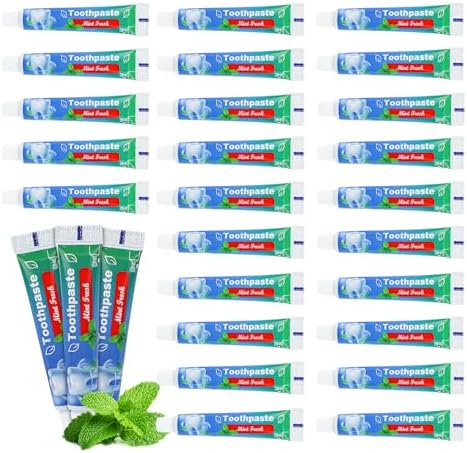 0.35 oz Bulk Travel Size Toothpaste,200 Tubes 10 Grams Extra Small Toothpastes Travel Size Bulk 0.8x3.5 inches Mint Flavor Mini Disposable Toothpaste for Hotel,Guests,Homeless,Office