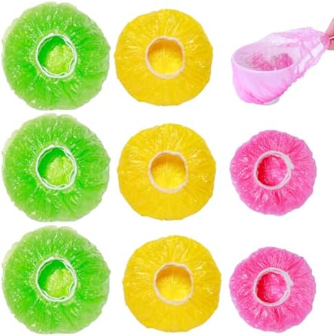 Bowl Covers for Bread Proofing Plastic Elastic Reusable Food Storage Covers Stretch Wrap Shower Caps Fresh Keeping Bags Elastic Alternative to Foil for Family Outdoor Picnic 3 Size(120)