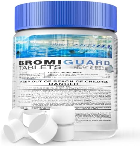 Bromine Tablets for SPA Hot Tub 1lb 4lb 6lb 1 inch Tabs Brominating Tablets Booster Eliminates Bacteria Algae Soft Water Feel No Chlorine Odor Chemical Sanitizer (1 LB)